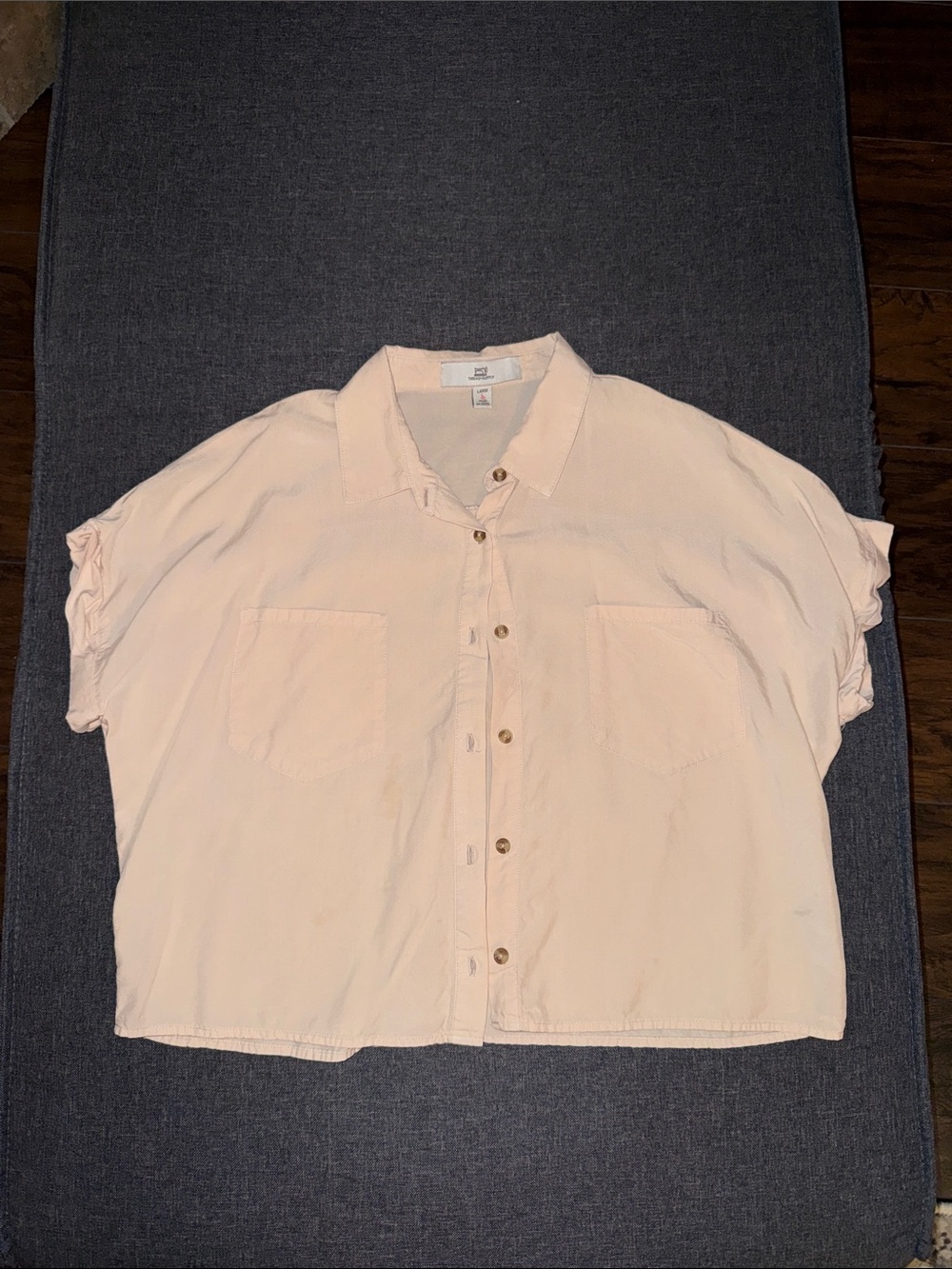 Thread & Supply Pale Pink Short-Sleeve Button-Front Shirt
